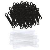 Maxbell 50Pcs Non-Slip Silicone Clothes Hanger Grips Clothing Hanger Strips White S