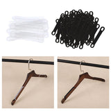 Maxbell 50Pcs Non-Slip Silicone Clothes Hanger Grips Clothing Hanger Strips White S
