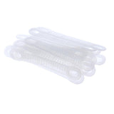 Maxbell 50Pcs Non-Slip Silicone Clothes Hanger Grips Clothing Hanger Strips White S