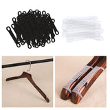 Maxbell 50Pcs Non-Slip Silicone Clothes Hanger Grips Clothing Hanger Strips White S