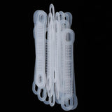 Maxbell 50Pcs Non-Slip Silicone Clothes Hanger Grips Clothing Hanger Strips White S