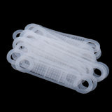 Maxbell 50Pcs Non-Slip Silicone Clothes Hanger Grips Clothing Hanger Strips White L