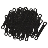 Maxbell 50Pcs Non-Slip Silicone Clothes Hanger Grips Clothing Hanger Strips Black S