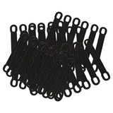 Maxbell 50Pcs Non-Slip Silicone Clothes Hanger Grips Clothing Hanger Strips Black S