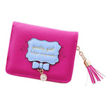 Maxbell Womens Leather Short Wallet Folding Zipper Pocket Card Holder Purse Rose Red
