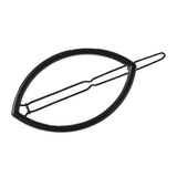 Hollow Hairpin Clip Oval Hair Snap Clamp Slide Grip Barrette Headwear Black