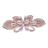 Maxbell Automatic Pearl Spring Barrette Large Hair Clip Pin Ponytail Holder Jewelry