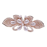 Maxbell Automatic Pearl Spring Barrette Large Hair Clip Pin Ponytail Holder Jewelry