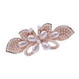 Maxbell Automatic Pearl Spring Barrette Large Hair Clip Pin Ponytail Holder Jewelry