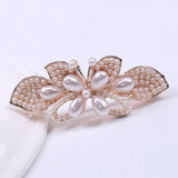 Maxbell Automatic Pearl Spring Barrette Large Hair Clip Pin Ponytail Holder Jewelry