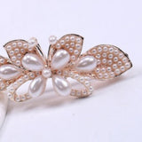 Maxbell Automatic Pearl Spring Barrette Large Hair Clip Pin Ponytail Holder Jewelry