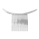 Women Hair Comb Slide Teeth Clip Party Headwear Hair Accessory Silver