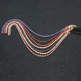Maxbell Rhinestone Long Tassel Chain Hair Pins Wedding Accessories Black