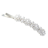 Ladies Faux Pearls Hair Pin Korean Slide Hair Clip Clamp Hair Jewelry Silver