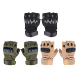 Outdoor Half Finger Gloves Anti-Skid Sport Gloves for Hiking M Black