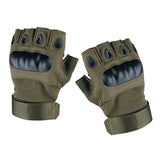 Outdoor Half Finger Gloves Anti-Skid Sport Gloves for Hiking XL Army Green