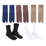 Elastic Cotton Tabi Socks 2 Toe Socks Flip-Flops Socks Unisex Blue