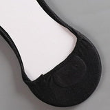 Womens Low Cut No Show Liner Non Slip Hidden Plain Causal Boat Socks Black