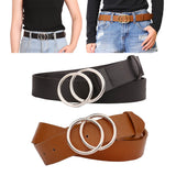 Women Waist Belt PU Waistband for Shirt Dress Jeans Brown 110cm