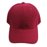 Curved Basketball Cap Hiphop Causal Snapback Golf Peaked Sun Hat Burgundy