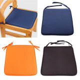 Non-Slip Padded Seat Cushion Pillow Soft Chair Pads with Ties Dark Blue
