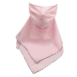 Ladies Face Mask Scarf UV Protection Lightweight Scarf Neck Mask Pink