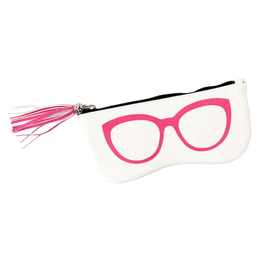 Portable Spectacles Glasses Case Holder Eyewear Pouch Storage Bag White