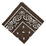 Unisex Cotton Paisley Bandana Cowboy Head Scarf Head Wrap Coffee