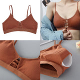 Women's Comfy Padded Push up Everyday Bra Brown