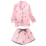 7Pieces Womens Pajamas Set Printed Sleepwear Suits Loungewear Pink M