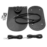 1 Set Leather Knitting Bag Bottom Mat Cushion Bag Handbag Making Black