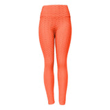 Maxbell Women Yoga Pants High Waist Push Up Workout Leggings M Orange