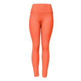 Maxbell Women Yoga Pants High Waist Push Up Workout Leggings M Orange