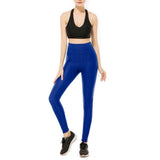Maxbell Women Yoga Pants High Waist Push Up Workout Leggings XL Royal Blue