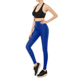 Maxbell Women Yoga Pants High Waist Push Up Workout Leggings XL Royal Blue