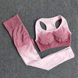 Women 2 Pieces Tracksuit Sports Bra Legging Pants Yoga Set Outfit S Rose Red