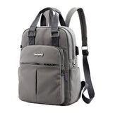 Women Laptop Backpack Lightweight Causal Outdoor Tote Bag Daypack Gray