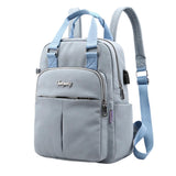 Women Laptop Backpack Lightweight Causal Outdoor Tote Bag Daypack Light Blue