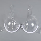 Clear Disposable Underwire Bra Women's Full Cup Push Up Bras Adjustable 32A