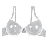 Clear Disposable Underwire Bra Women's Full Cup Push Up Bras Adjustable 40E