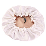Elastic Women Satin Night Sleep Cap Hair Bonnet Hat Shower Cap Khaki