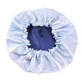 Elastic Women Satin Night Sleep Cap Hair Bonnet Hat Shower Cap Navy