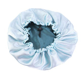 Elastic Women Satin Night Sleep Cap Hair Bonnet Hat Shower Cap Green