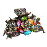 Retro Rhinestones Hair Jaw Claw Large Hair Clip Hair Accessories Multicolor