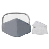 Anti Dust Adults Mouth Cover Masks with Clear Eye Shield Gray