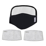 Anti Dust Adults Mouth Cover Masks with Clear Eye Shield Black