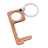 Contactless Safety Door Opener Key NO Touch Button Push Keychain Copper