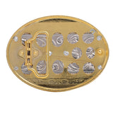 Maxbell Rodeo Engraved Golden Belts Buckle Metal Vintage Western Cowboy Ox Head