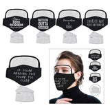 Adults Cotton Mouth Cover Face Masks with PM2.5 Filters & Eye Shield 01