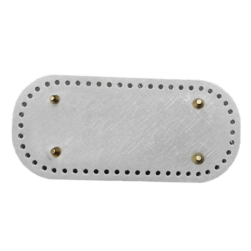 Leather DIY Bags Bottom Mat Pad Insert Base Replacement Purse Making Silver